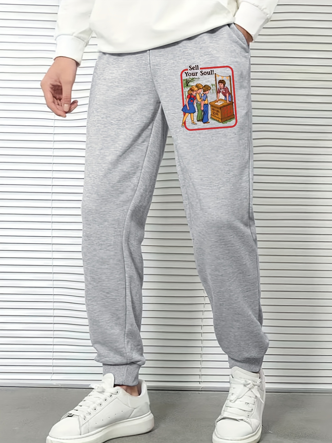 Men's Anime Graphic Sweatpants Drawstring Elastic Waist