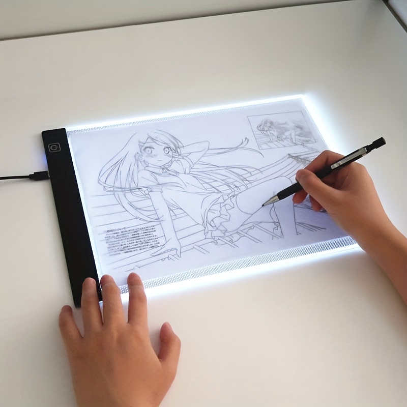 A4 (200x300mm) デジタルグラフィックタブレット A4 描画タブレット LED ライトボックスパッド 電子 USB トレースアート  コピーボード ライティング ダイヤモンド ペインティング タブレット 教育ゲーム