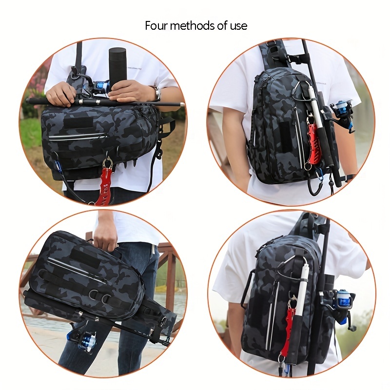 Fishing Gear Shoulder Bag Chest Bag Multifunctional Outdoor - Temu