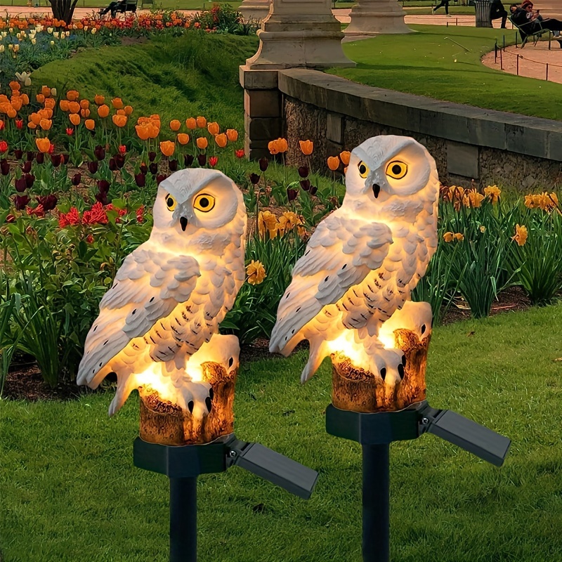 

1pc Solar Resin Lawn Lamp, Parrot, Owl, Eagle Resin Lamp, Garden Interesting Decorative Lamp, Suitable For Garden, Flower Bed, Courtyard, Lawn, Walking Path Decoration