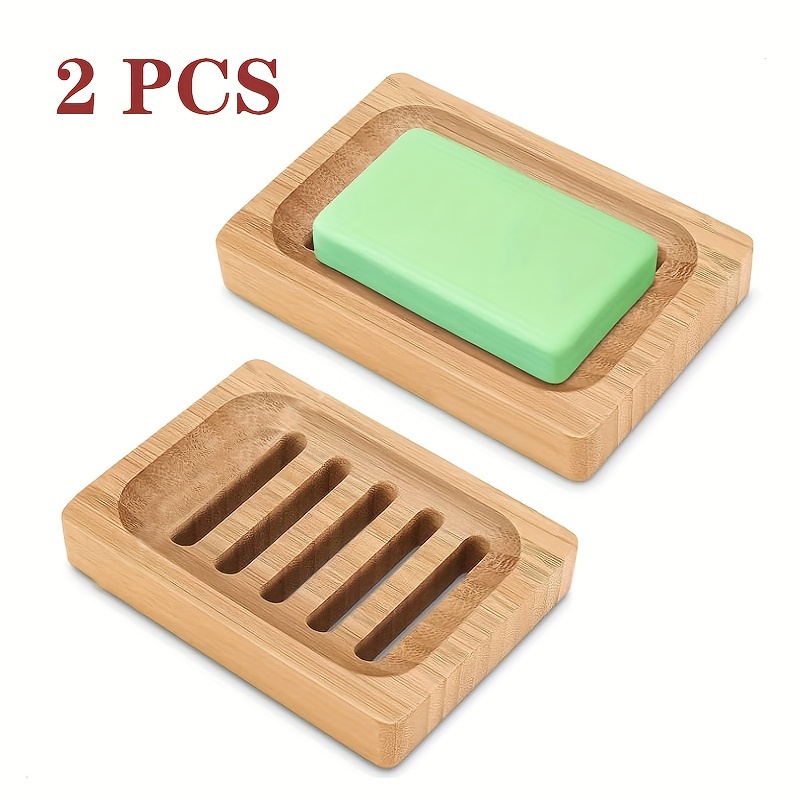 Wooden Soap Dish For Shower Shower Soap Holder Self Draining - Temu