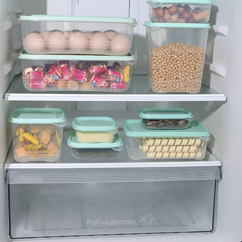 Kitchen Storage Food organizer PET Seal Eggs Fruit Vegetable Fridge Storage  Box