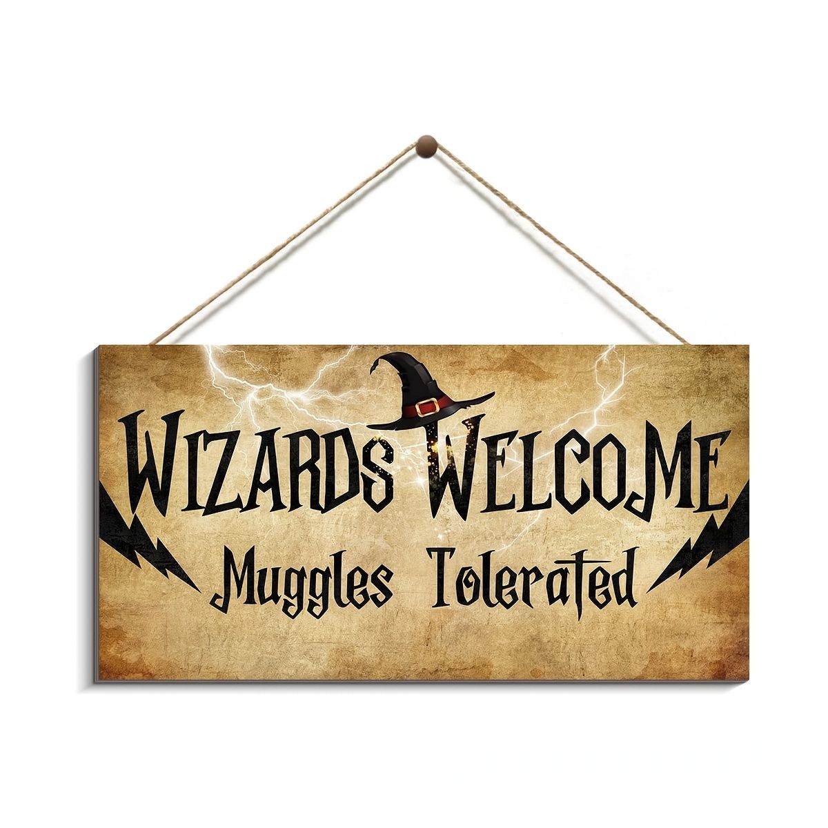 1pc Wizards Welcome Funny Sign For Kids Room Wall Decor Funny Welcome Sign  Rustic Wood Plaque