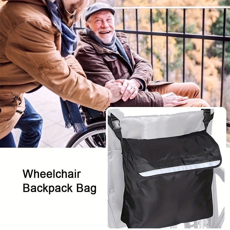 Wheelchair Backpack For Back Of Chair, Wheelchair Bag For Walker, Wheelchair  Accessories For Adults, Walker Storage Bag - Temu