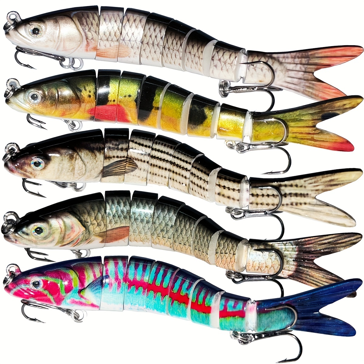 Bass Fishing Lures Freshwater Saltwater Multi jointed - Temu Canada