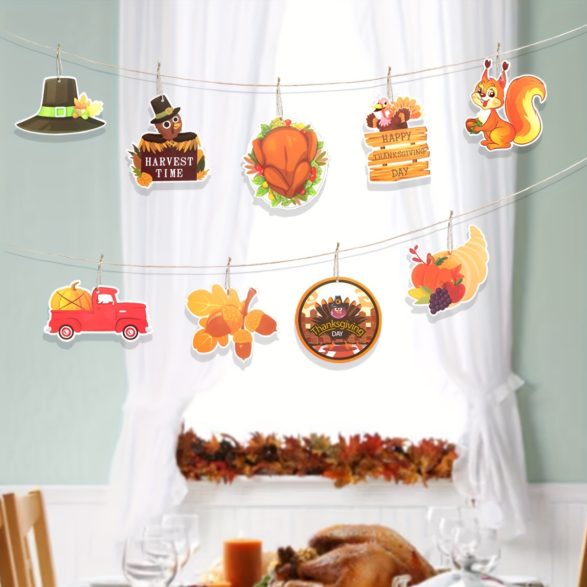 Thanksgiving Party Decorations, Pre-assembled Thanksgiving Banner