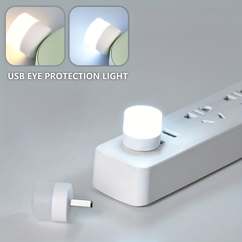 Usb Plug Lamp Mini Led Night Light Power Bank Charging Book - Temu