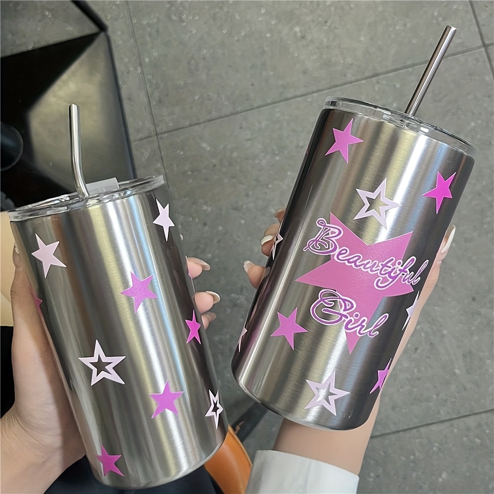 304 Stainless Steel Tumbler With Lid And Straw Leak Proof - Temu