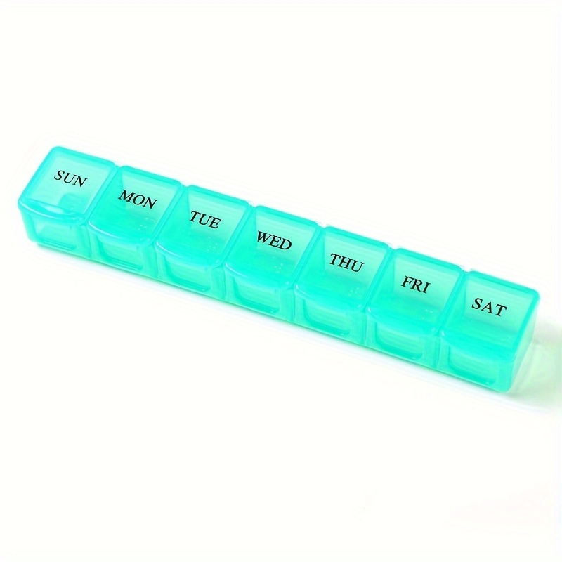 Seven Compartment Transparent Pill Box, Portable Design