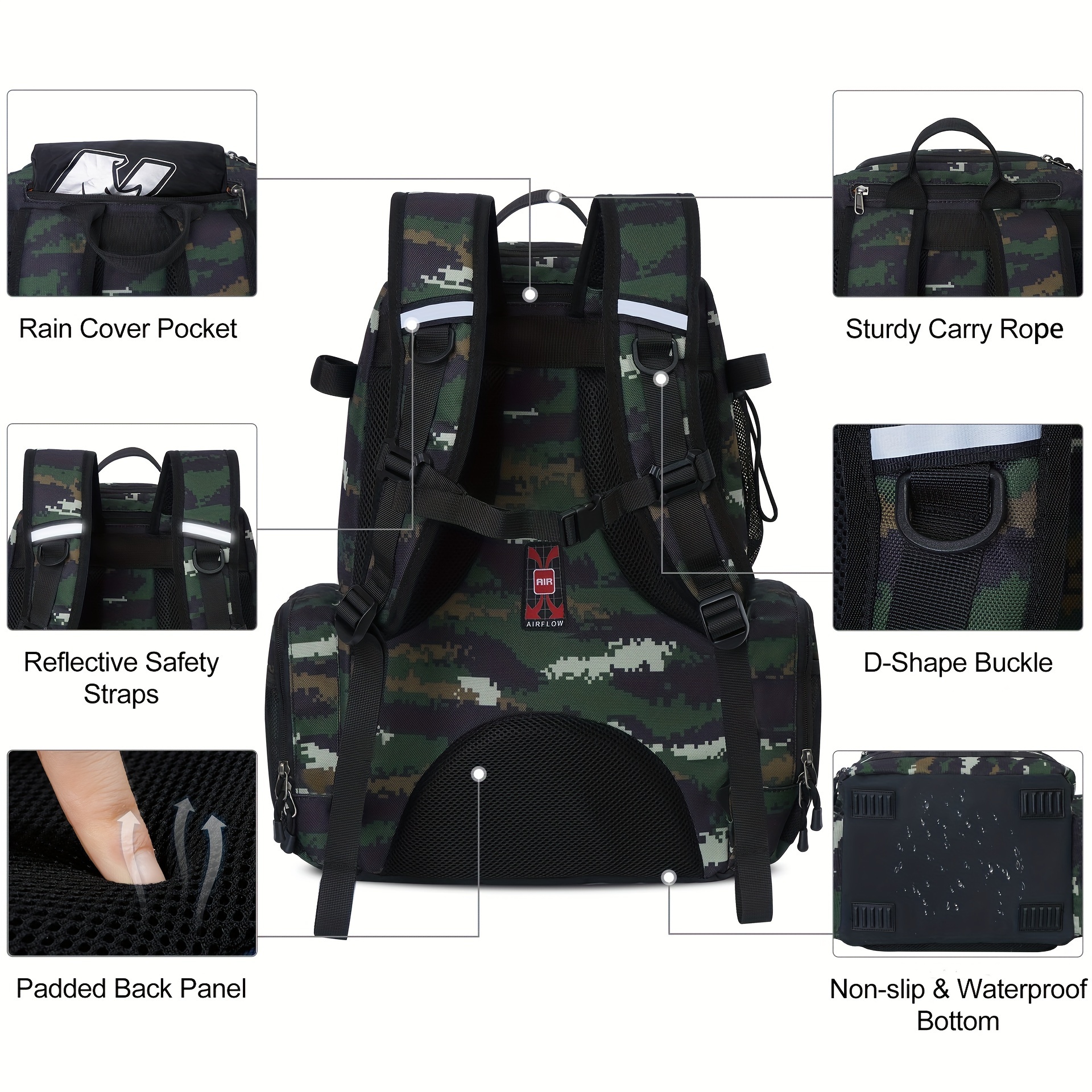 Outdoor Fishing Backpack Kit Fishing Gear Bag - Temu Canada