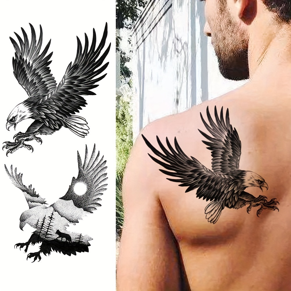 Full Sleeve Arm/Bone Tattoo Eagle Eye – Tattoo for a week