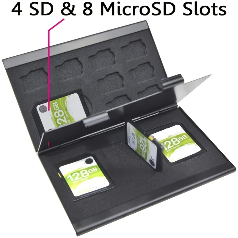 12 Slots Micro SD Card Holder, TF Card Case,Ultrathin Mini Aluminum  Waterproof Memory Card Carrying …See more 12 Slots Micro SD Card Holder, TF  Card