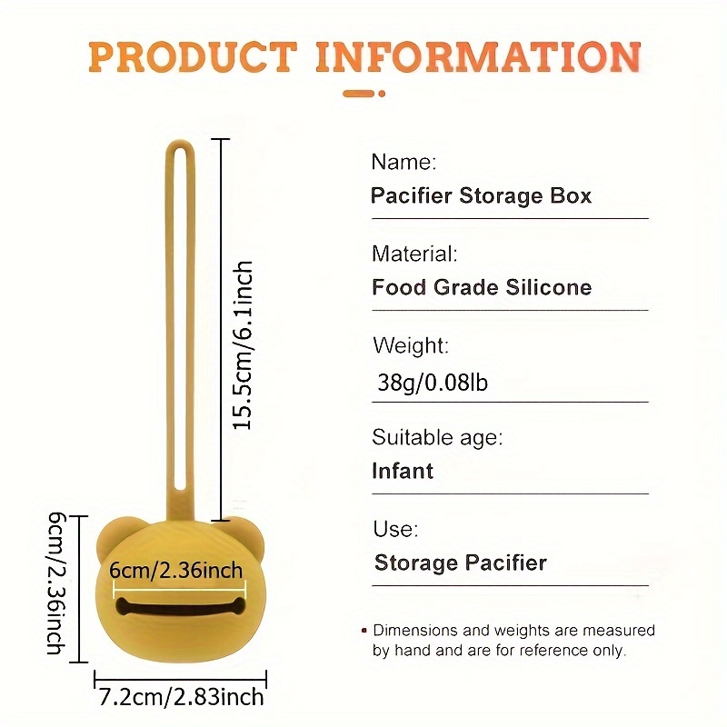 1pc BPA-free Newborn Silicone Cute Colorful Panda Pacifier Case (38g), Food-Grade Silicone for Boys and Girls' Strollers and Diaper Bags, Travel Bag for Travel Comfort, Cute Style Can also be used as mommy bag accessory, Thanksgiving theme