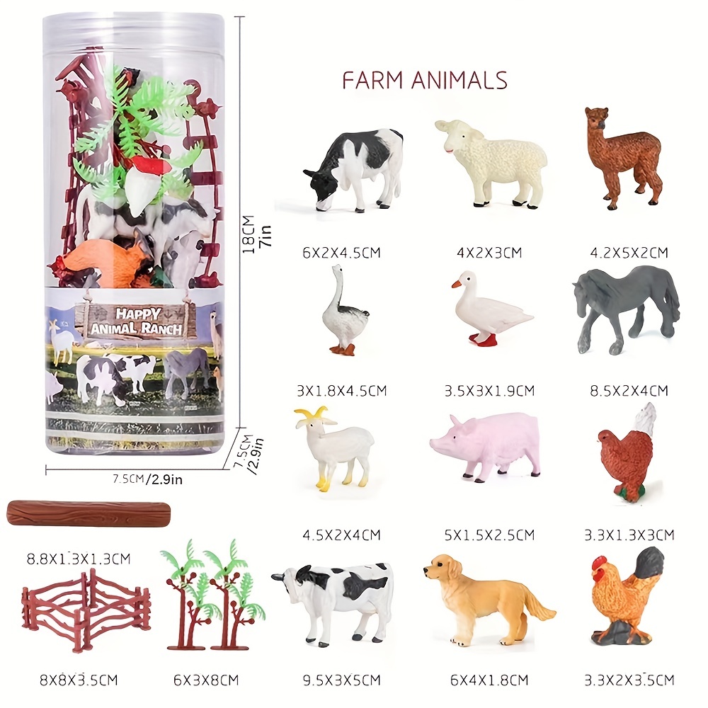 12pcs Simulation Mini Animaux De Ferme Volaille Figurines - Temu