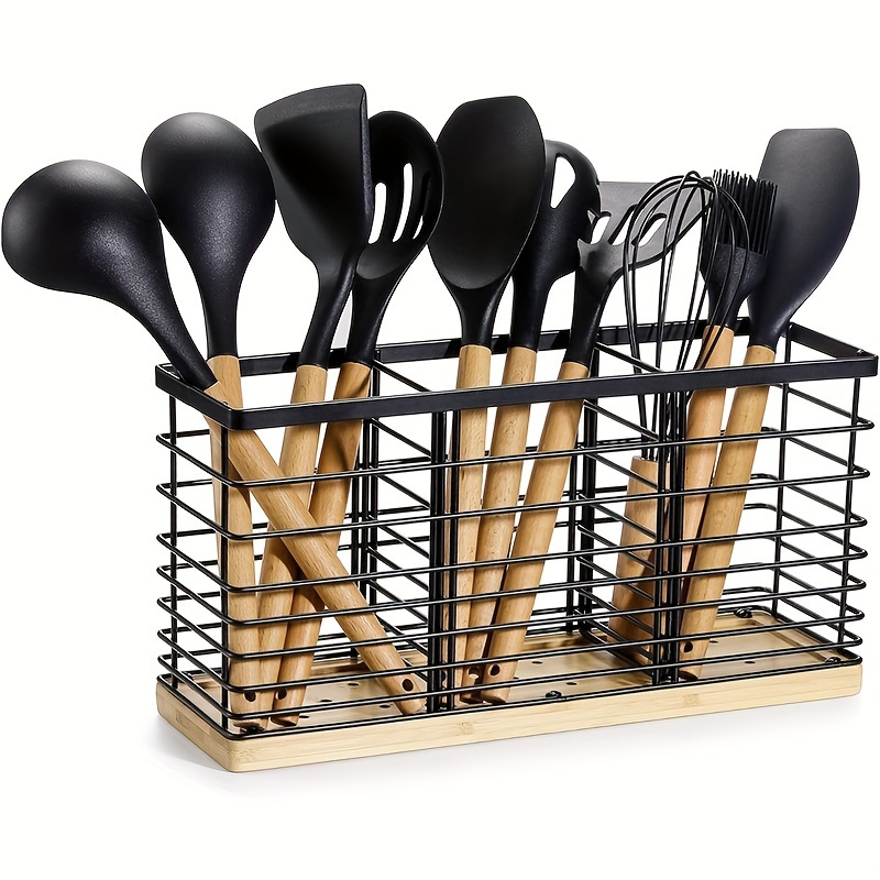 Utensil Crocks, Knife, Fork And Spoon Storage Cage, Multi-function Pot,  Spatula, Fork, Whisk Storage Drain Rack, Cutlery Storage Box, For Kitchen  Counter And Cabinet, Kitchen Organizers And Storage, Kitchen Accessories -  Temu