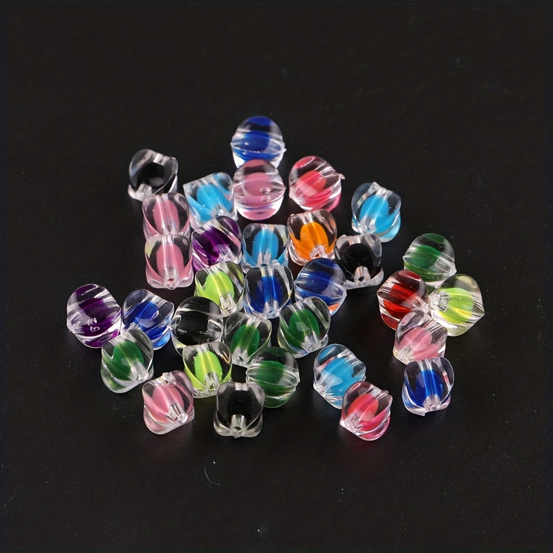 DIY Acrylic Solid Beads for Jewelry Making, Square Beads