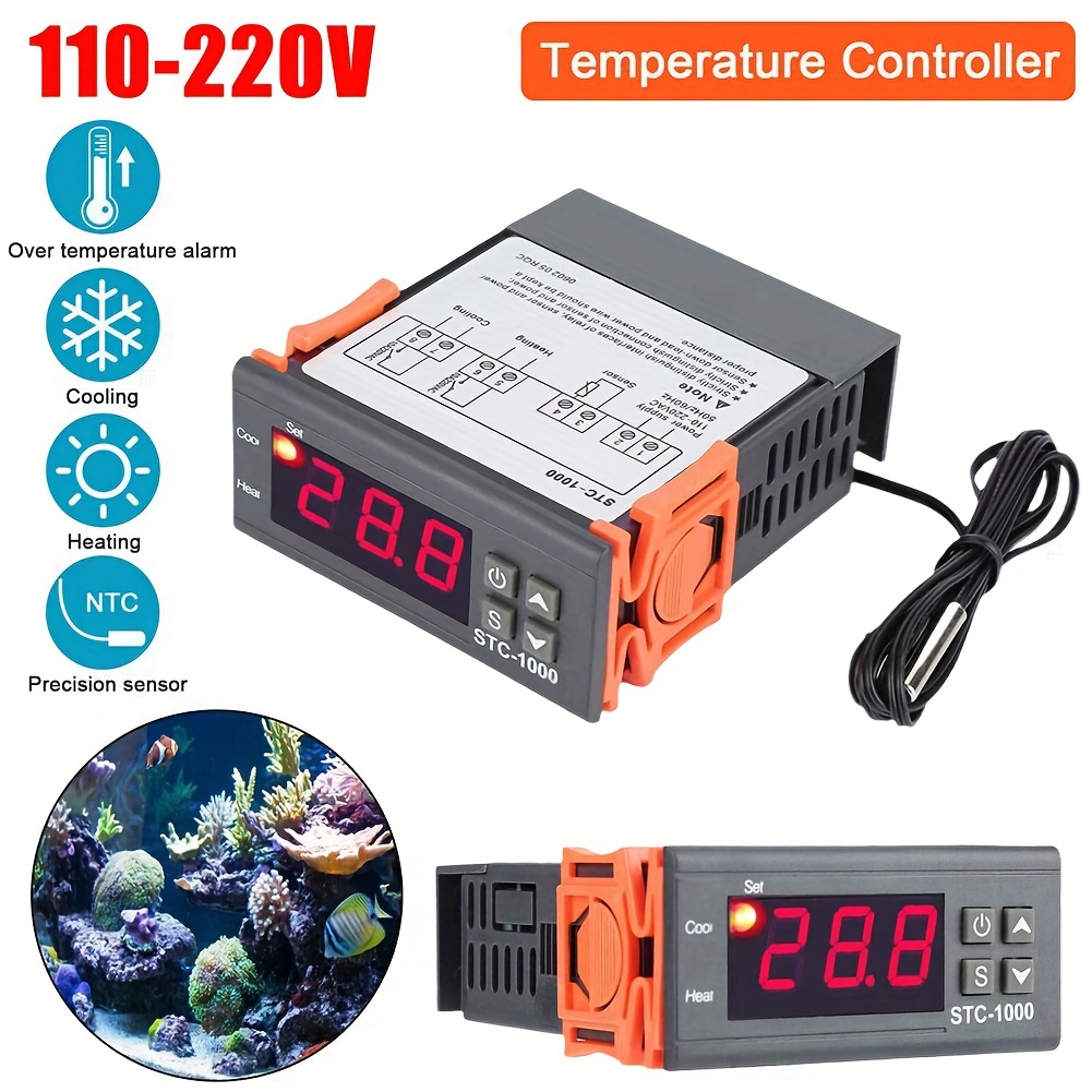 Module de contrôleur numérique de température et d'humidité, 12V, 10a,  haute précision, double sortie, avec capteur SHT20