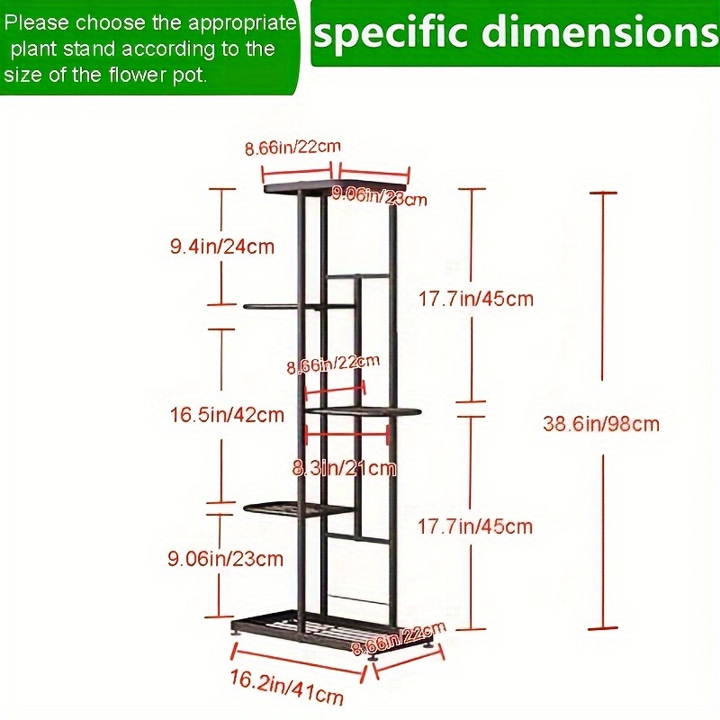 1 Pacco, Supporto Piante Interni Esterni In Ferro Battuto, 5 Livelli 6 Vasi  Scaffale Fiori Multiplo Angolare, Supporti Piante Angolari Porta Fiori  Patio Giardino Soggiorno Balcone Camera Letto