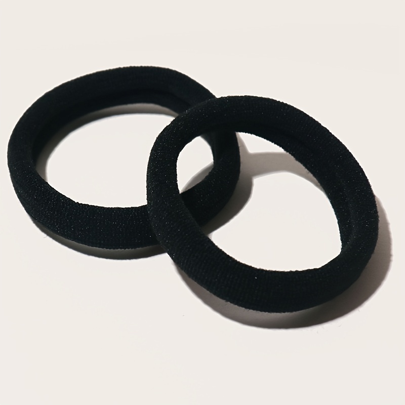 100pcs Solid Hair Tie Ponytail Holder Minimalist Hair Band