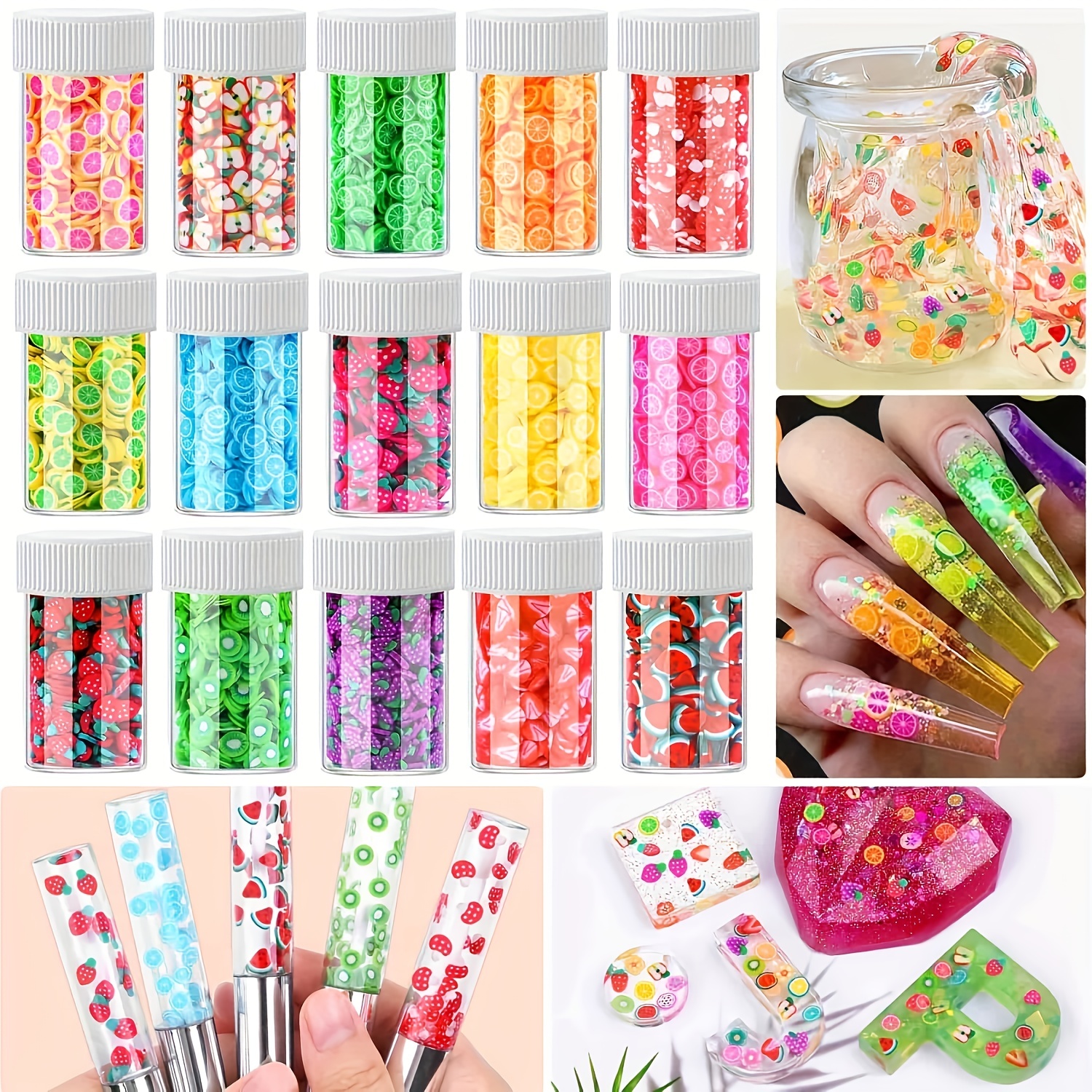 Resin Gumballs, Slime add ins, Nail Art Supplies, Shaker Crafts, Deco Whip  Toppings Craft Supplies