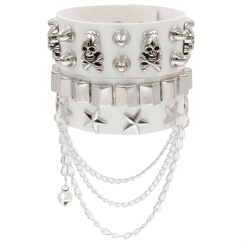 Leather Bracelet Cuff White – The Wanderful