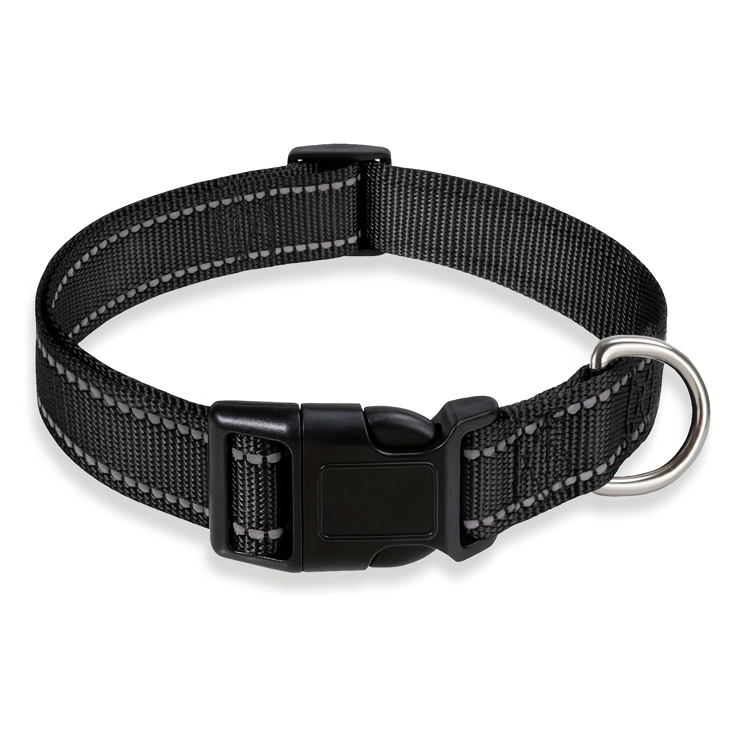 TEMU Gepersonaliseerde Hondenhalsband, Reflecterende Aangepaste Geborduurde Huisdier Naam En Telefoonnummer Duurzaam Nylon