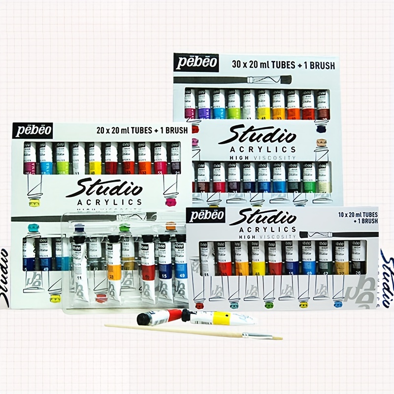 Set acrylique Pébéo Studio en 10, 20, 30 et 40 tubes