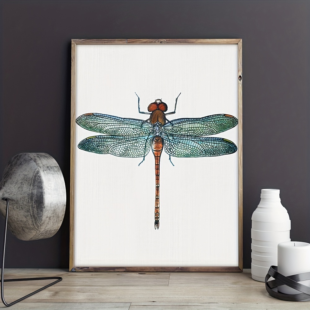 Dragonfly Canvas Scrawl Painting Coloured Drawing Posters - Temu Canada
