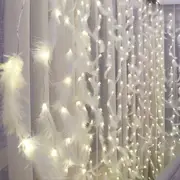 1pc 10leds feather string lights battery powered turkey feather fairy light starry christmas lights decor for party bedroom birthday 1 5m details 8