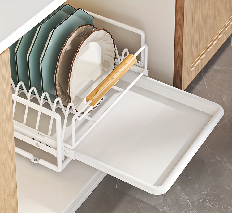 Kitchen Dish Storage Rack Cabinet Built in Homemade Drawer - Temu