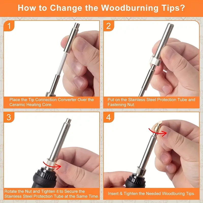 Wood Burning Kit For Beginners Adjustable Professional Wood - Temu