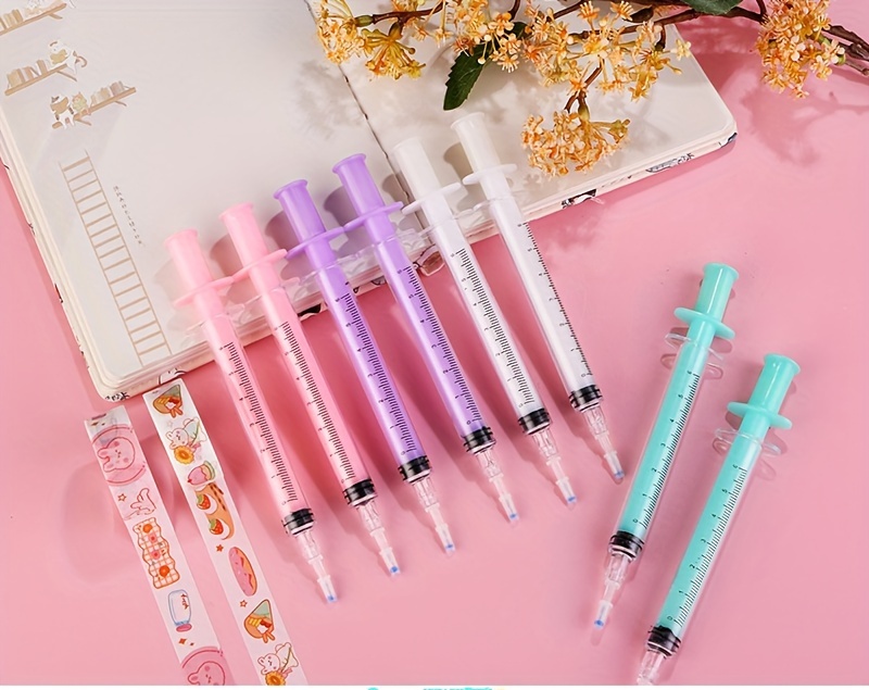 Needle Tube Neutral Pen Water Spray Syringe Design Water Pen - Temu