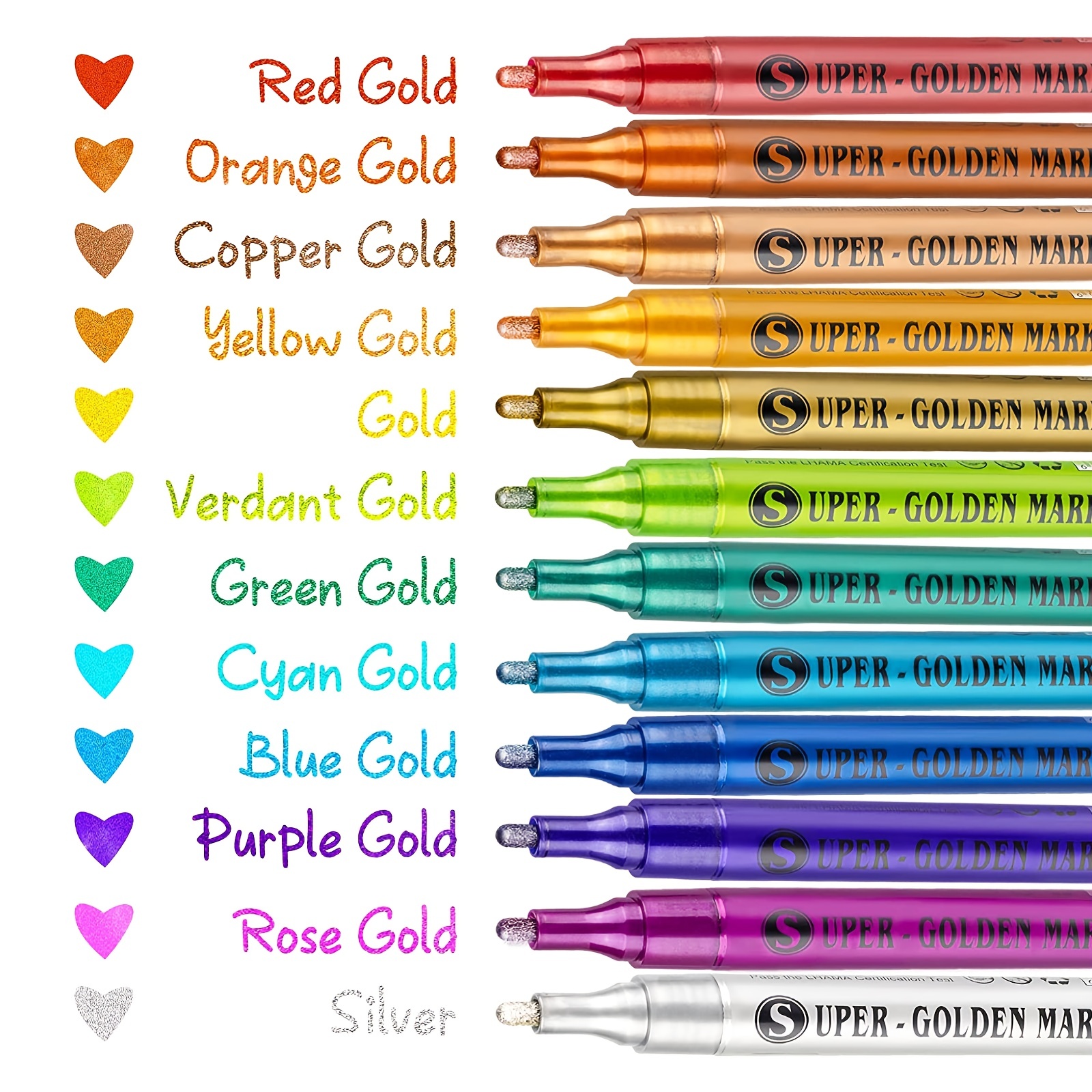 Metallic Paint Pens Acrylic Paint Markers For Scrapbook - Temu