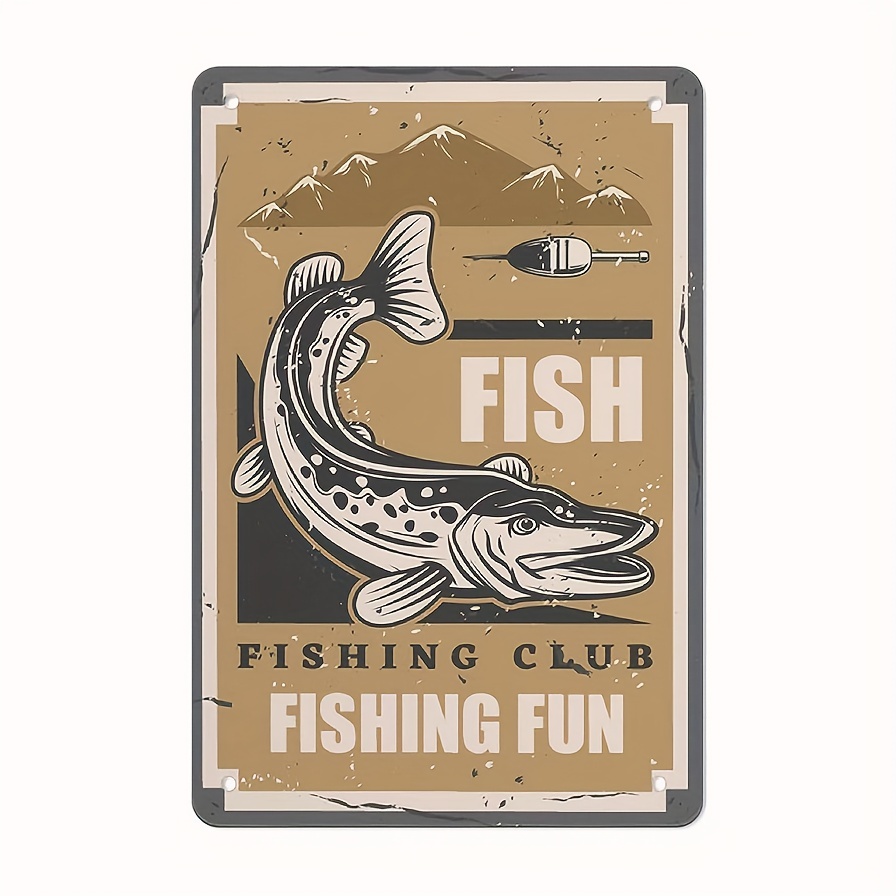 Vintage Fishing Gift Lover Decoration Painting Hanging Wall - Temu