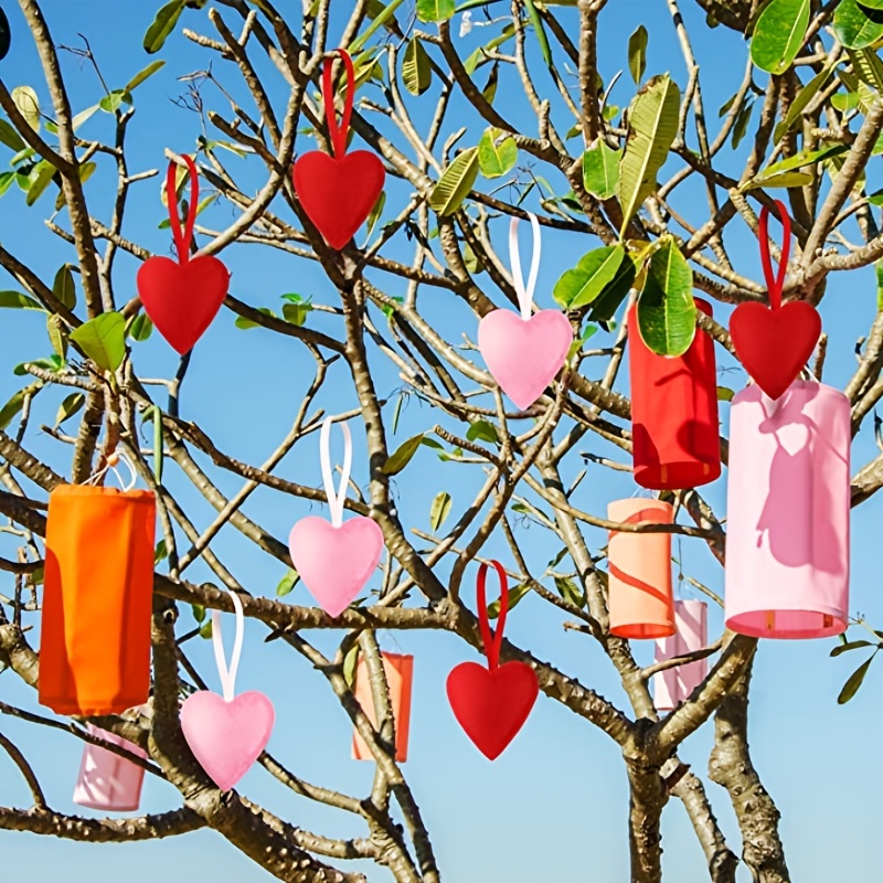 Ornamento a forma di cuore appeso a San Valentino,Sono sempre con te  Ornamenti per alberi da appendere  Decorazioni per feste natalizie per la  festa invernale del Ringraziamento natalizio Lokoo : 