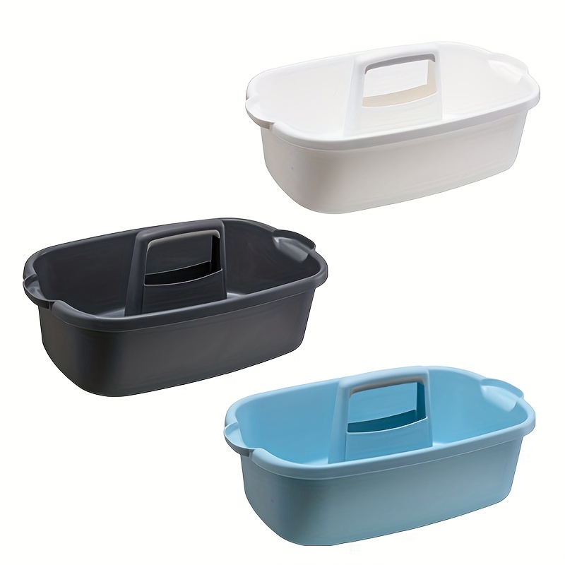 Plastic Cleaning Tool Storage Box With Grids & Handles, Household Storage  Organizer For Bathroom, Bedroom, Home, Dorm - Temu