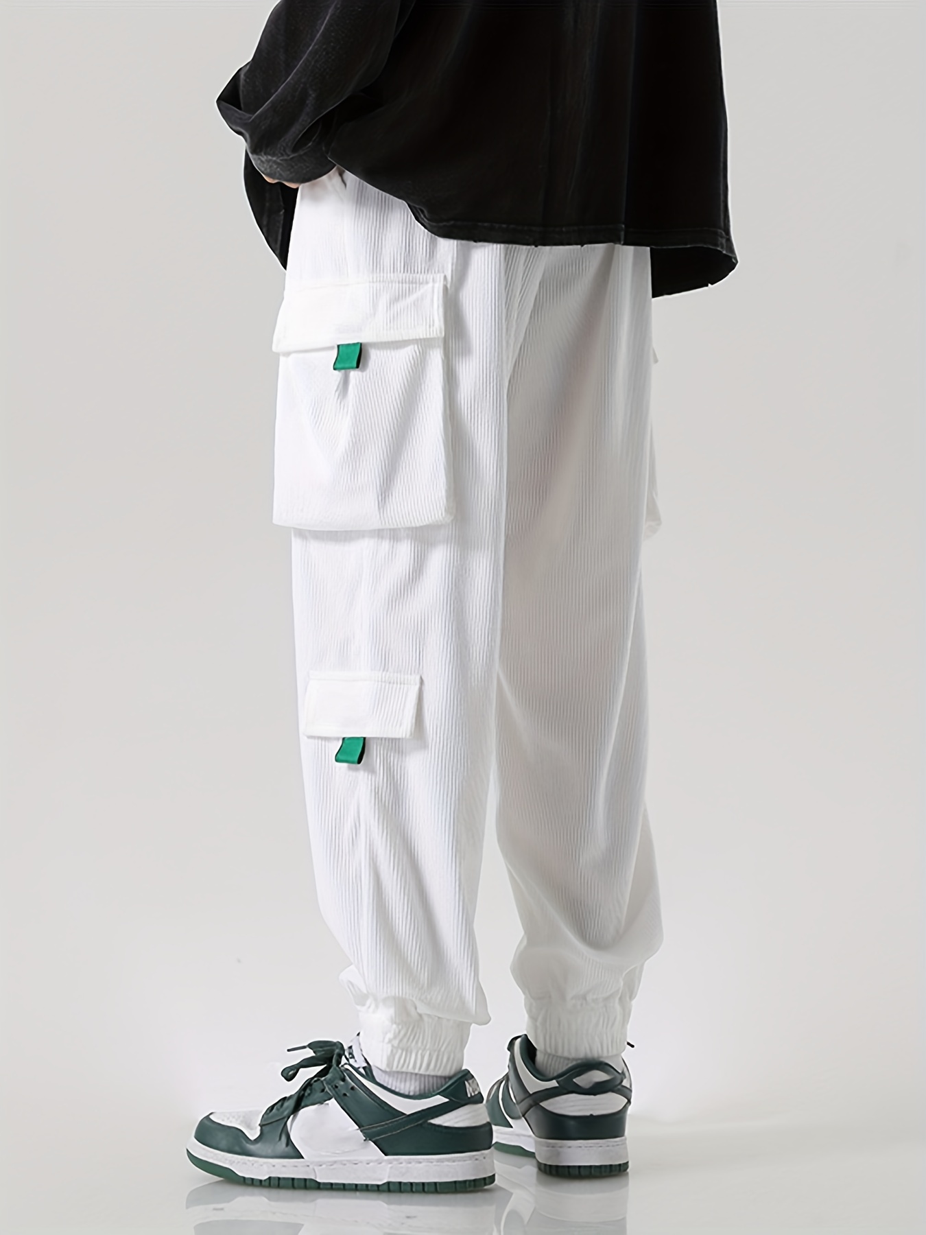 Corduroy Texture Multi Flap Pockets Cargo Pants Men's Casual - Temu