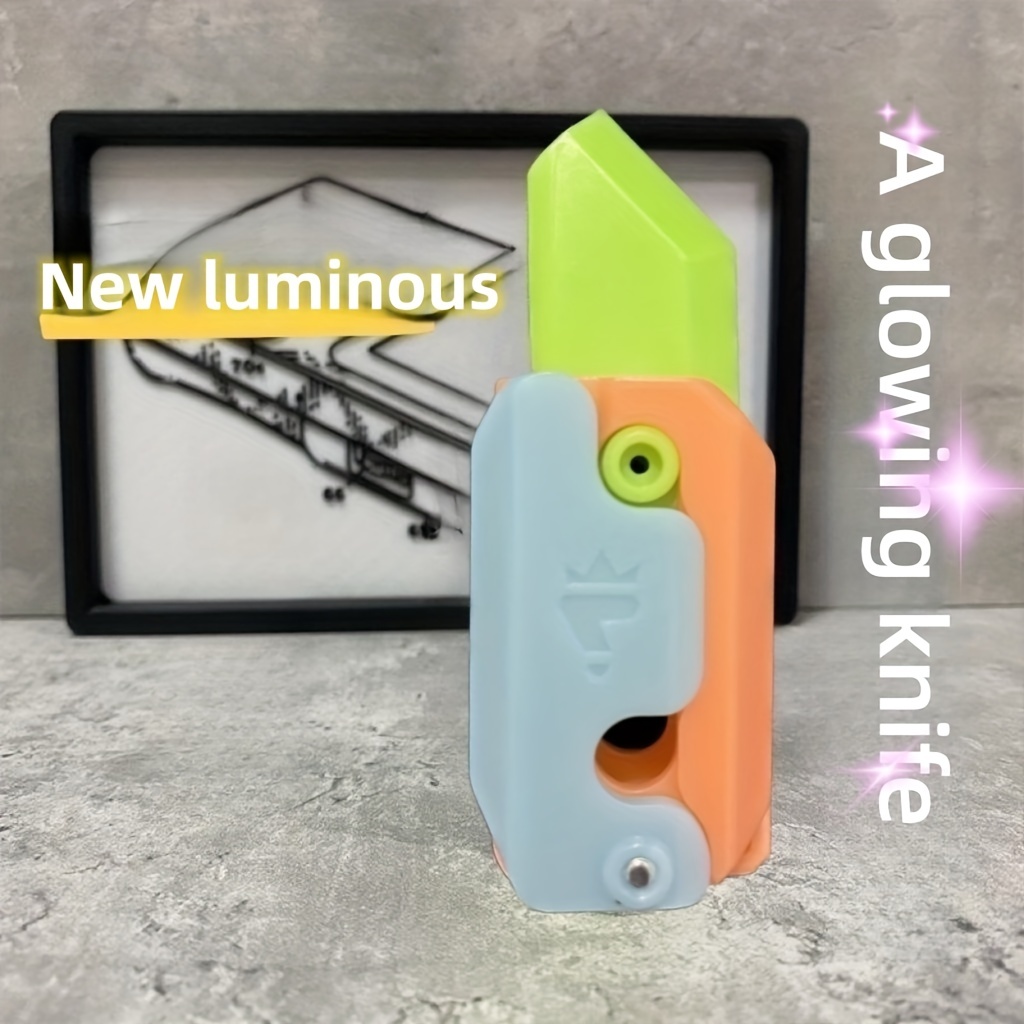 Luminous 3d Gravity Knife Fidget/Radish Decompression Push Card