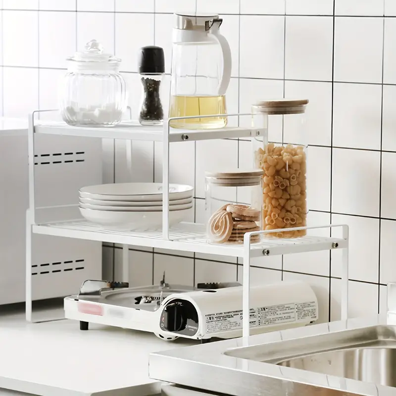 Stylish And Functional Kitchen Cabinet Organizer Shelf - Perfect For  Spices, Countertop Storage, And Under Cabinet Storage - Temu Germany