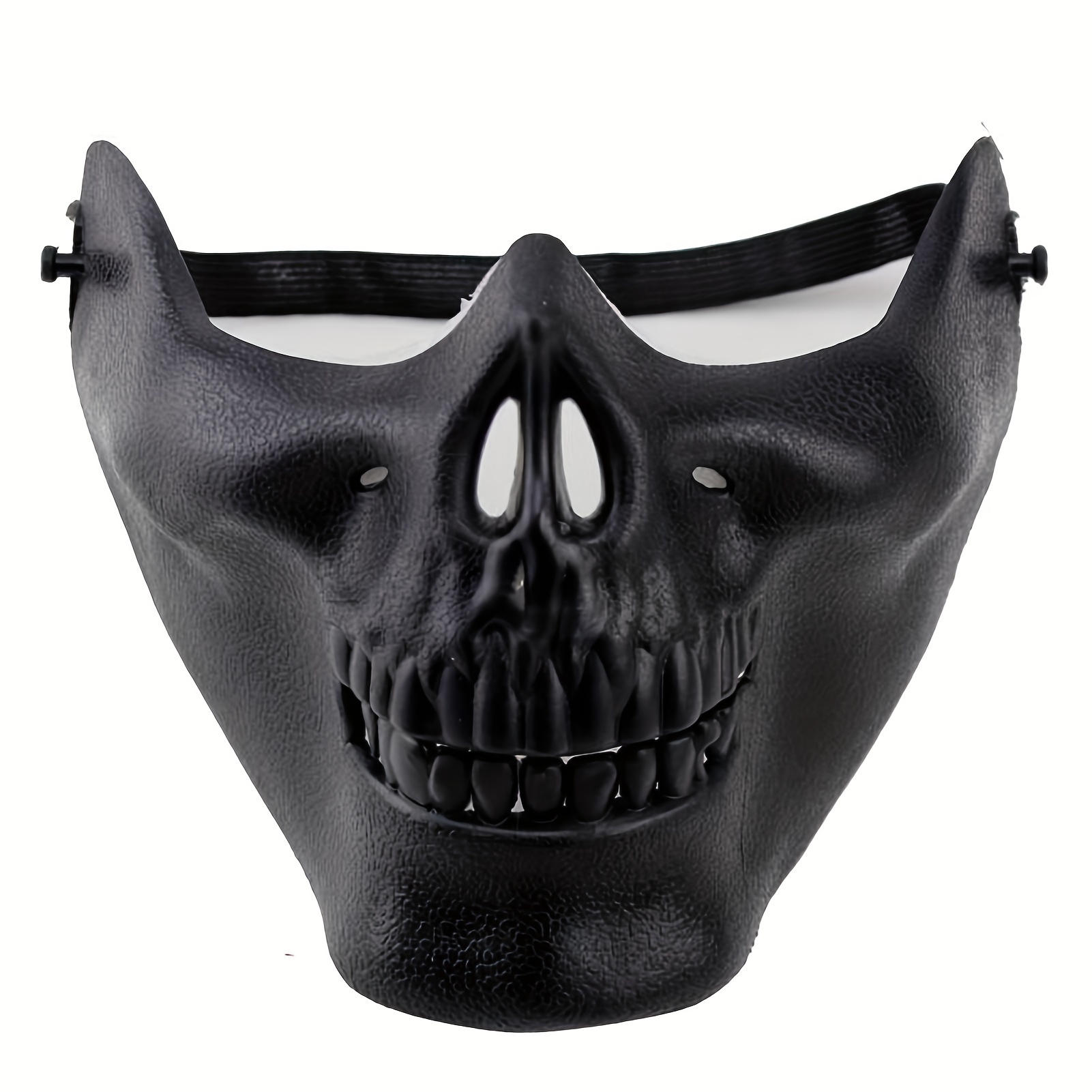 2pcs Punk Style Half Face Skull Mask Halloween Cosplay Costume Props