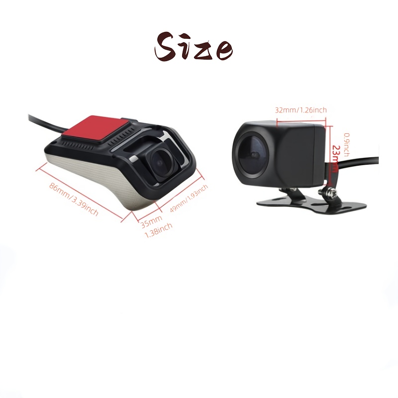 USB Vehicle camera car recorder Front Rear Camera Black Box DVR ADAS DASH  CAM
