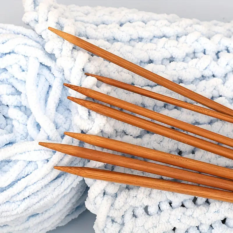 Bamboo Knitting Needles Crochet Needles Set Double - Temu