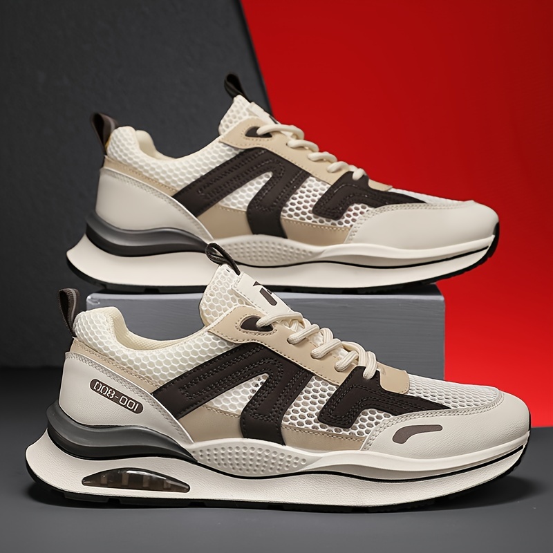 Men's Air Cushion Lace-up Sneakers Athletic Shoes
