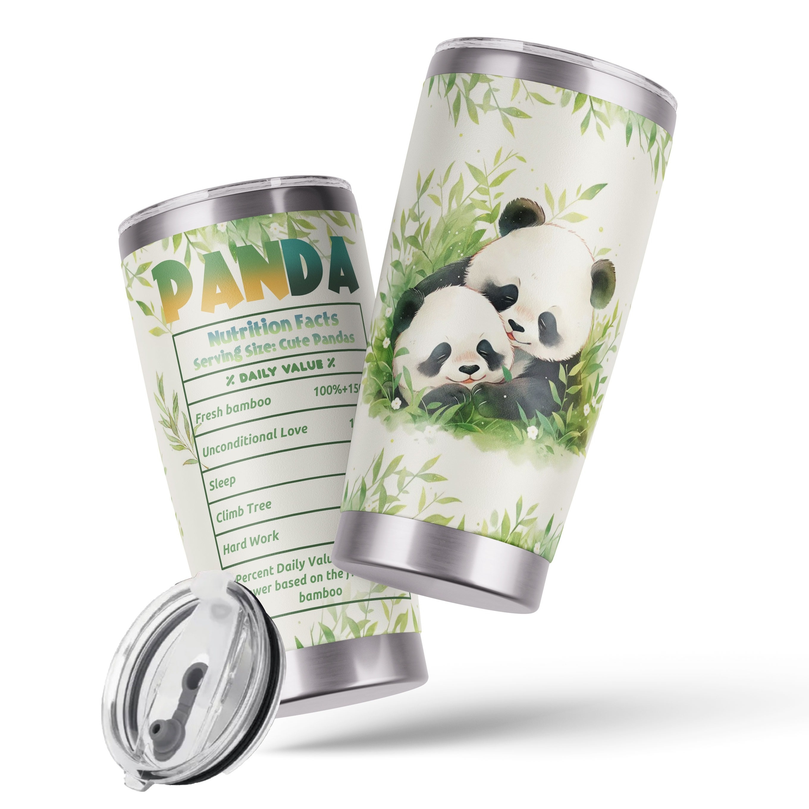 Panda Tumbler, Cute Panda Gifts for Girls Women, Panda Water Bottle/Coffee  Travel Mug, Panda Stuff/Panda Party Supplies/Decor, Kung Fu Panda Cup, Panda  Presents, Panda Things for Women, Panda Cup 20Oz 