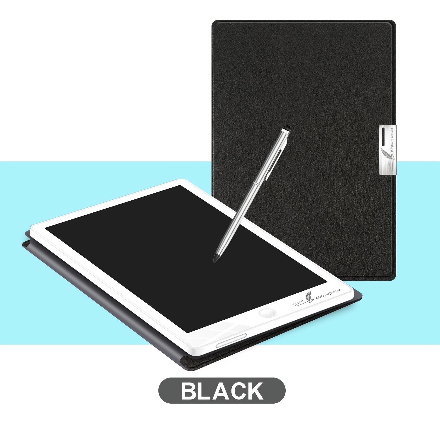 Electronic Note Book Lcd Writing Tablet With Leather Case - Temu