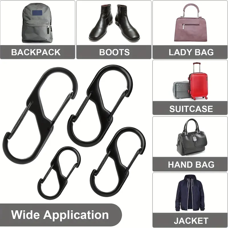 5pcs Zipper Pull Locks For Backpacks, Dual Spring S Carabiner Zipper Clip  Theft Deterrent For Luggage Suitcase Camping