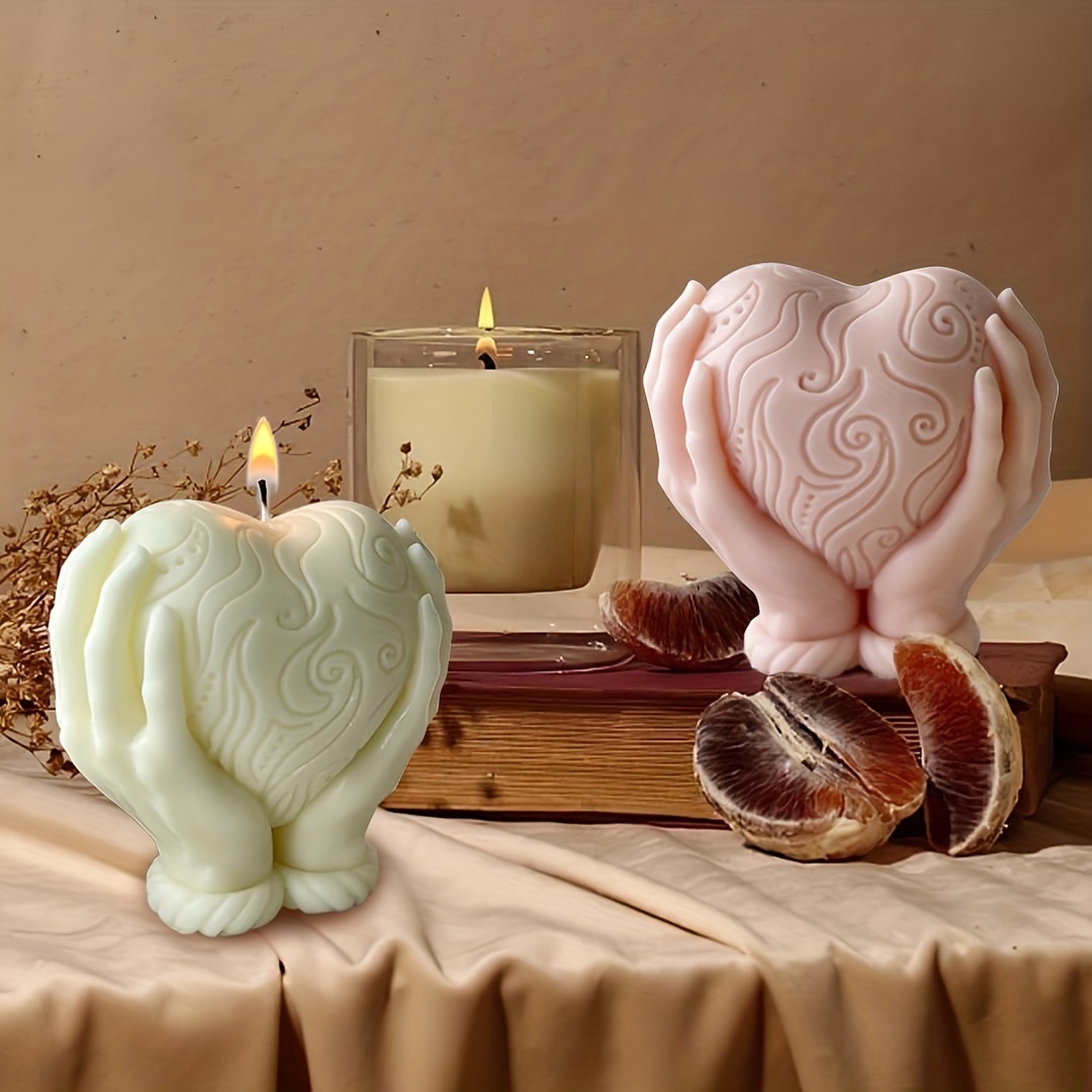  2PCS Stacking Heart Candle Molds, 3D Love Shaped Silicone Soap  Candle Mold, Candle Molds for Candle Making, Epoxy Resin Wax Plaster Craft  Making, Art Supplies Home Decor Ideal Gift
