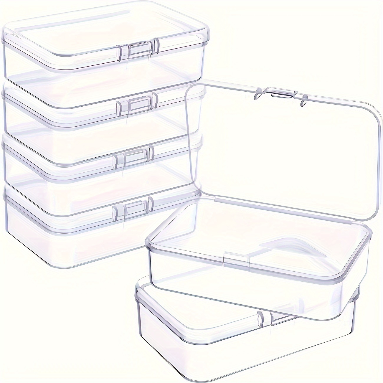 Small Plastic Clear Storage Containers With Lid For Storage - Temu