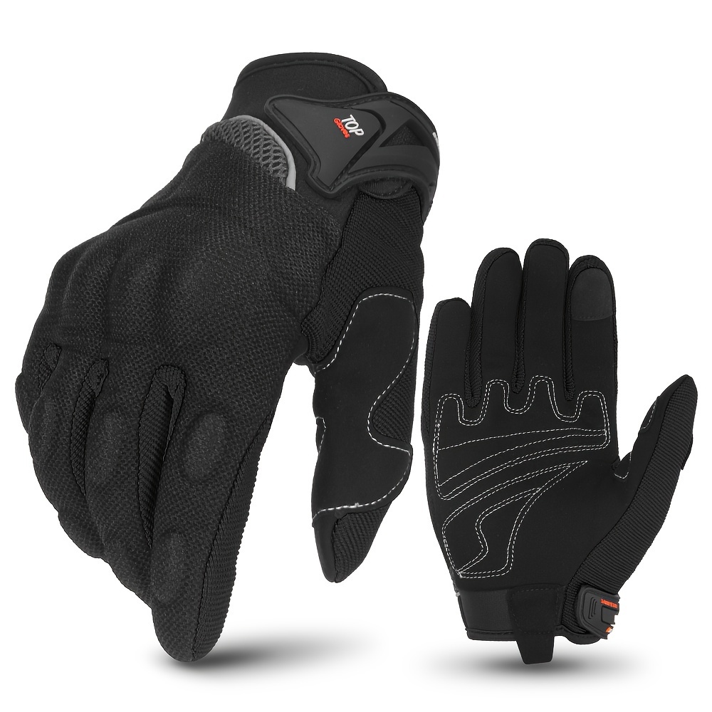 Guantes de moto para invierno, cálidos, aptos para pantallas táctiles,  impermeables, resistentes al viento, tela protectora, M-XXG.