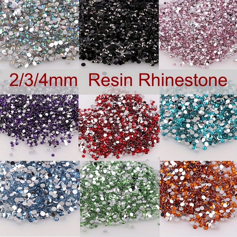 Small Bulk Resin Non Hot Fix Rhinestones Crystals Flatback Jelly Rhinestone G1q7, Women's, Size: 4mm-5000pcs, White